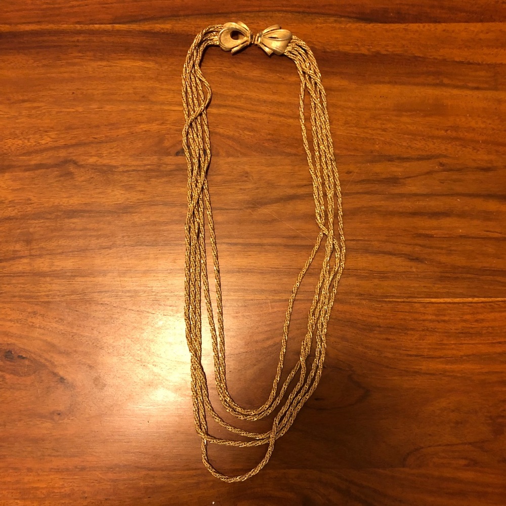 Gold rope necklace - costume jewelry